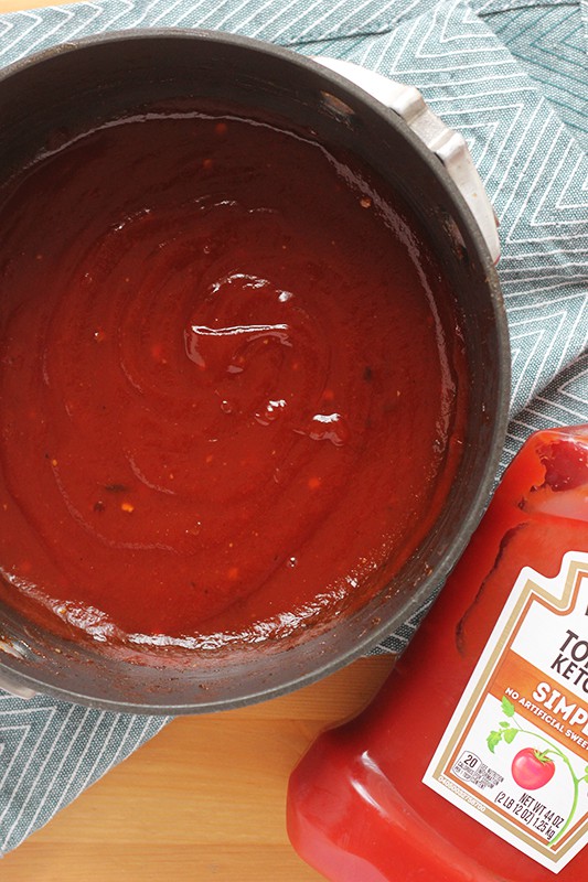 bbq sauce recipe in a pot 