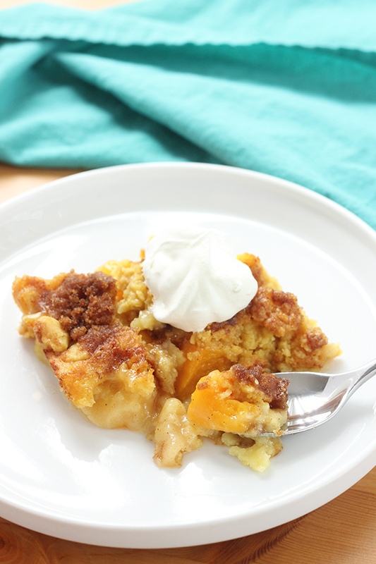 Cherry Blueberry Dump Cake - Only 4 Ingredients - Kara Creates