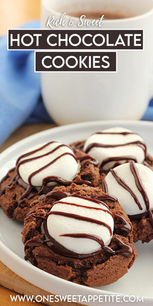 pinterest graphic for hot chocolate cookies