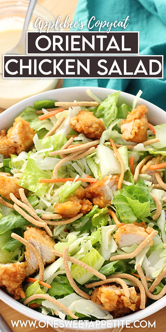 Copycat Applebee's Oriental Chicken Salad Recipe - One Sweet Appetite