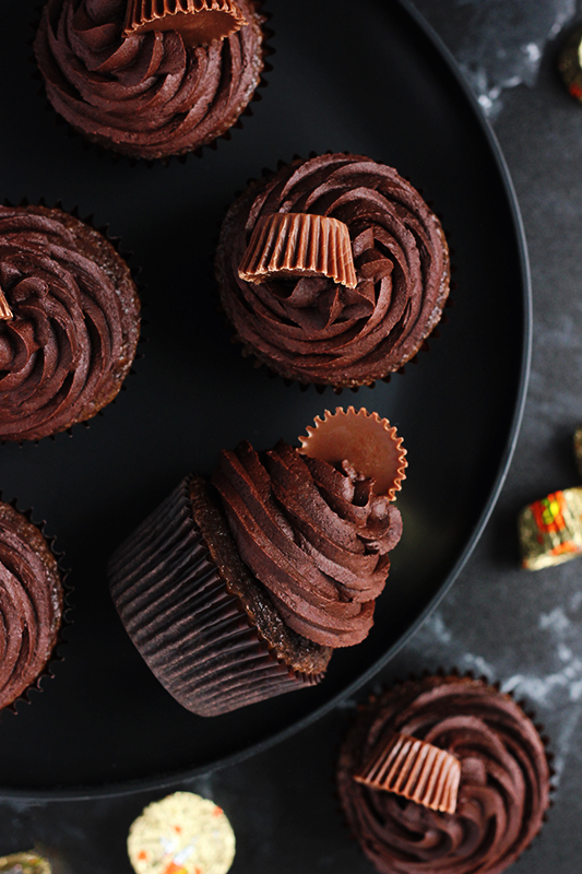Chocolate Peanut Butter Cupcakes