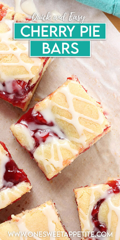 pinterest graphic of cherry pie bars