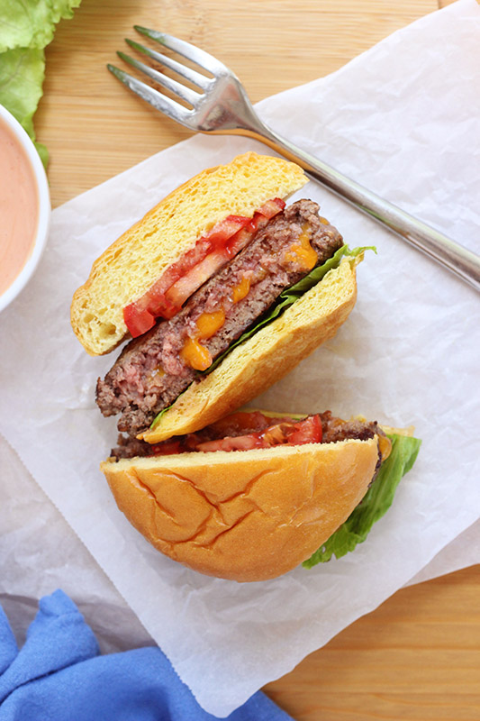 Cheese Stuffed Burgers