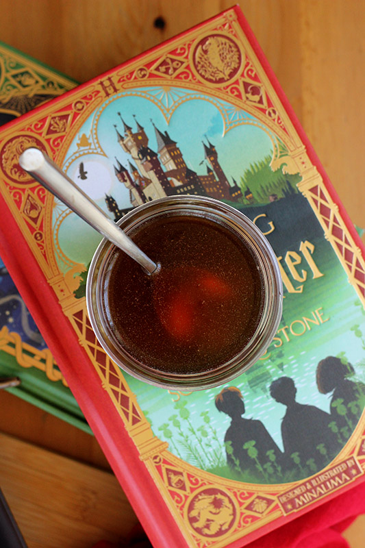 butterscotch sauce in a glass jar