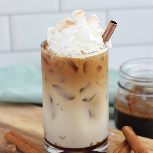 Iced Cinnamon Dolce Latte - The Healthful Ideas