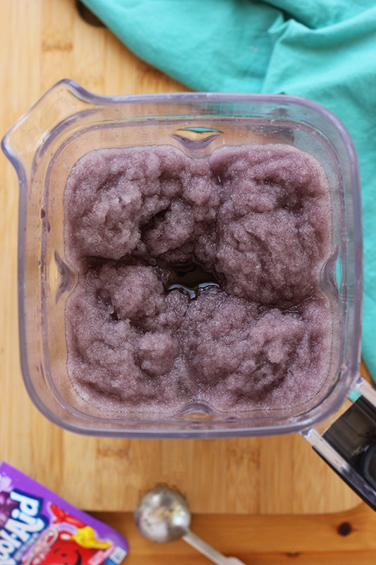 grape slush in a blender