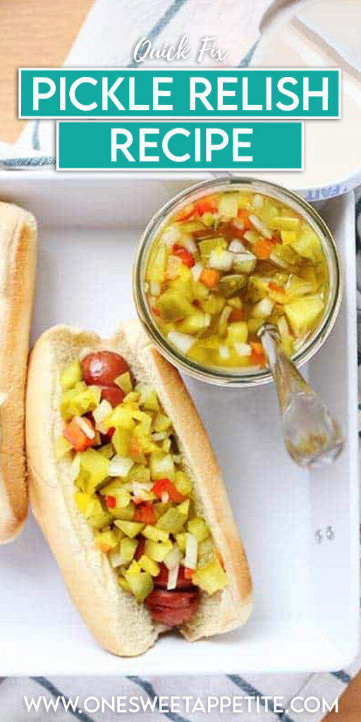 pinterest graphic reading "easy pickle relish"