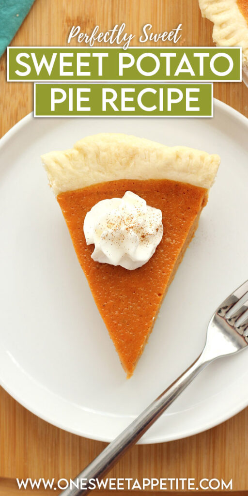 pinterest graphic image of pie with whipped cream