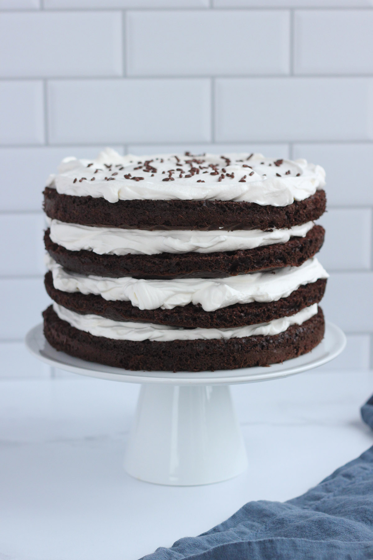 High Altitude Chocolate Mocha Cream Cake for Two - Curly Girl Kitchen