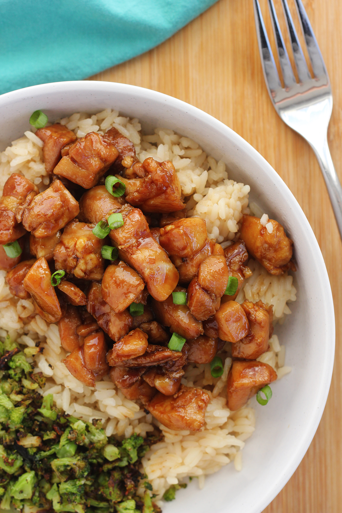 Air Fryer Teriyaki Chicken Bowl - Fork To Spoon