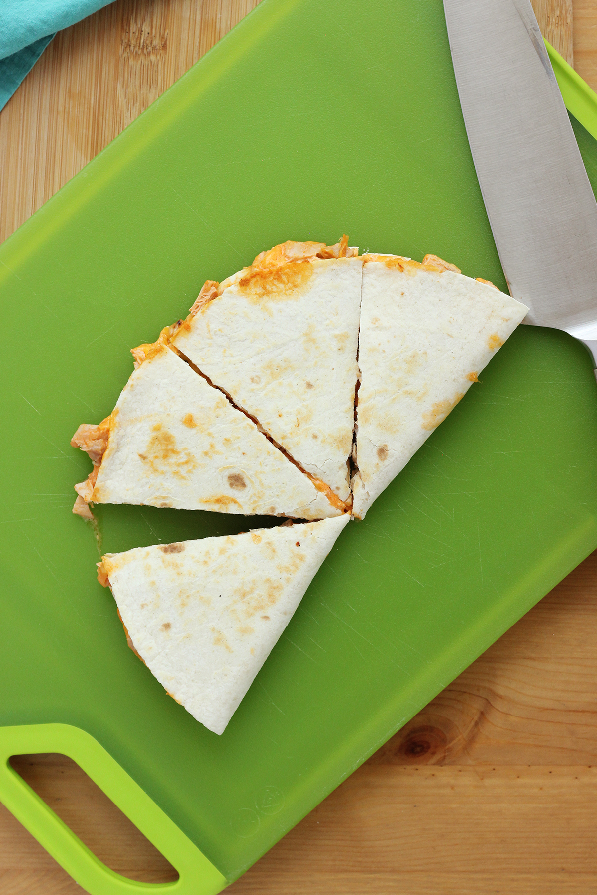 Easy Buffalo Chicken Quesadilla One Sweet Appetite