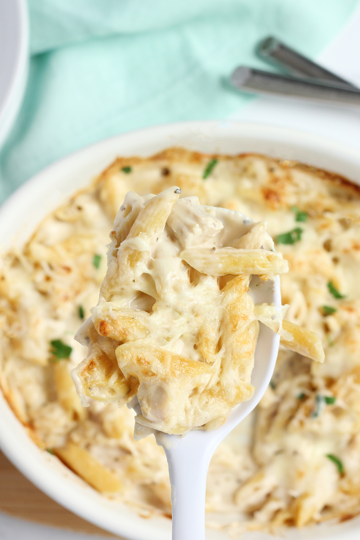 Easy Alfredo Pasta Bake One Sweet Appetite