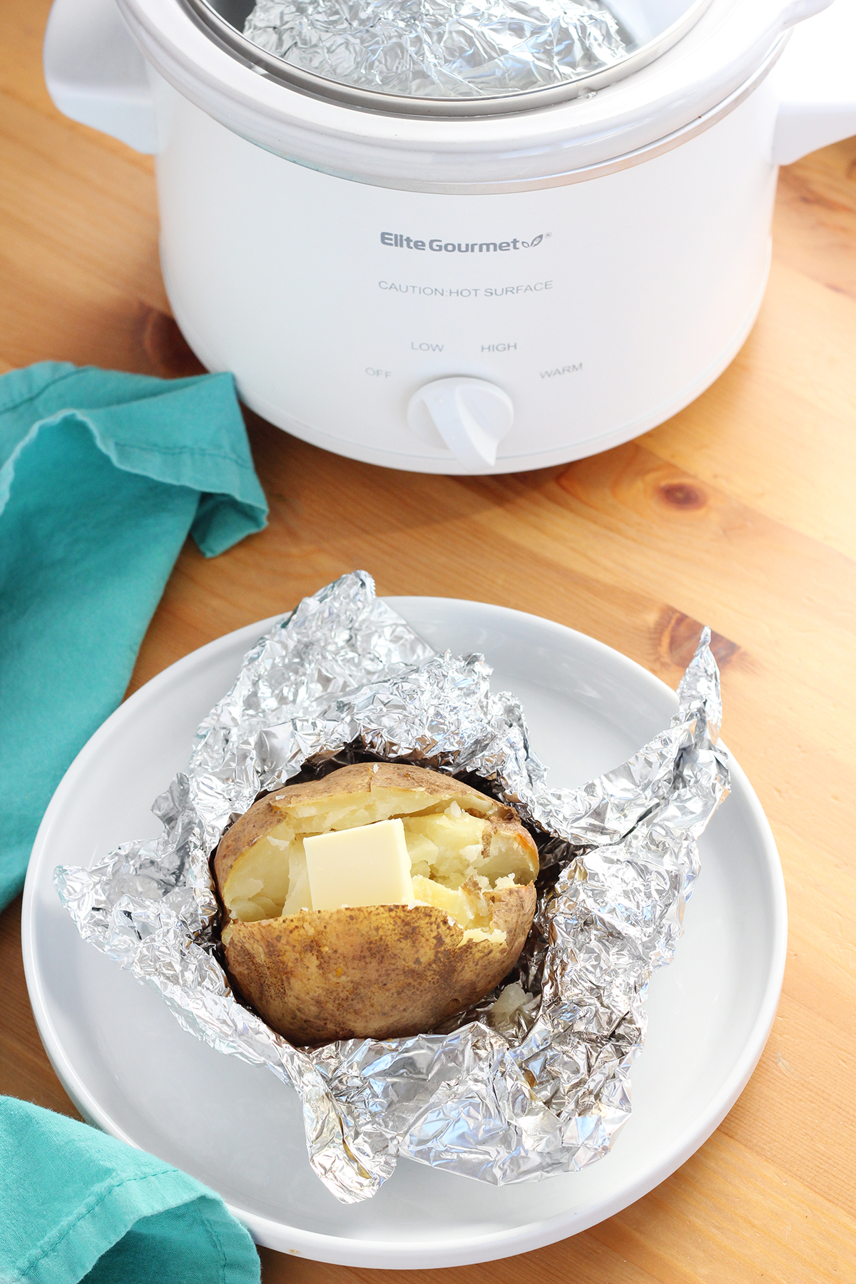 Easy Crock Pot Baked Potatoes One Sweet Appetite