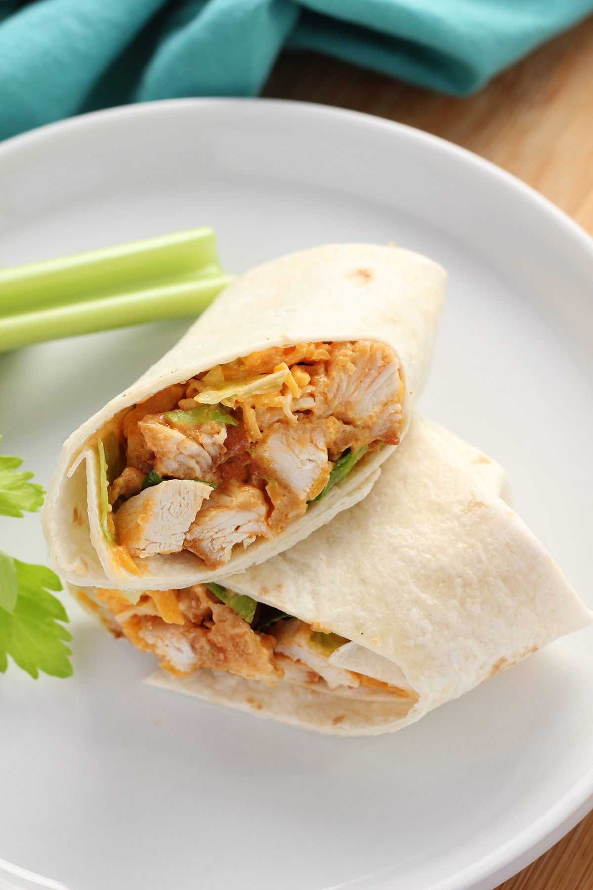 Easy Buffalo Chicken Wrap Recipe One Sweet Appetite