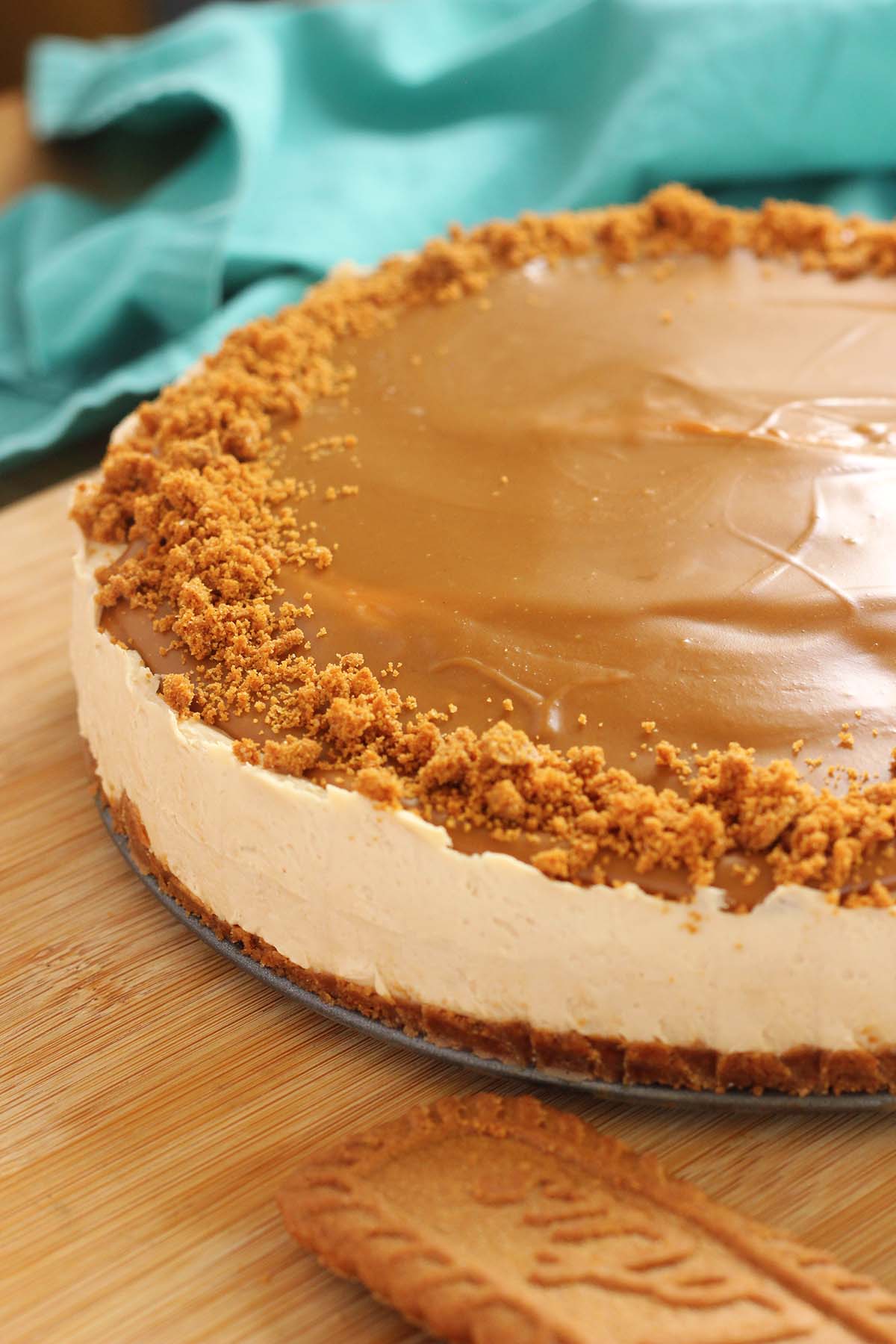 Easy No Bake Biscoff Cheesecake - One Sweet Appetite