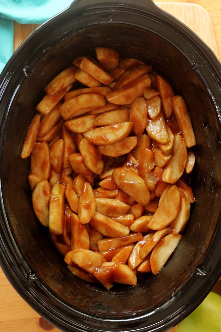 Easy Slow Cooker Apples - One Sweet Appetite